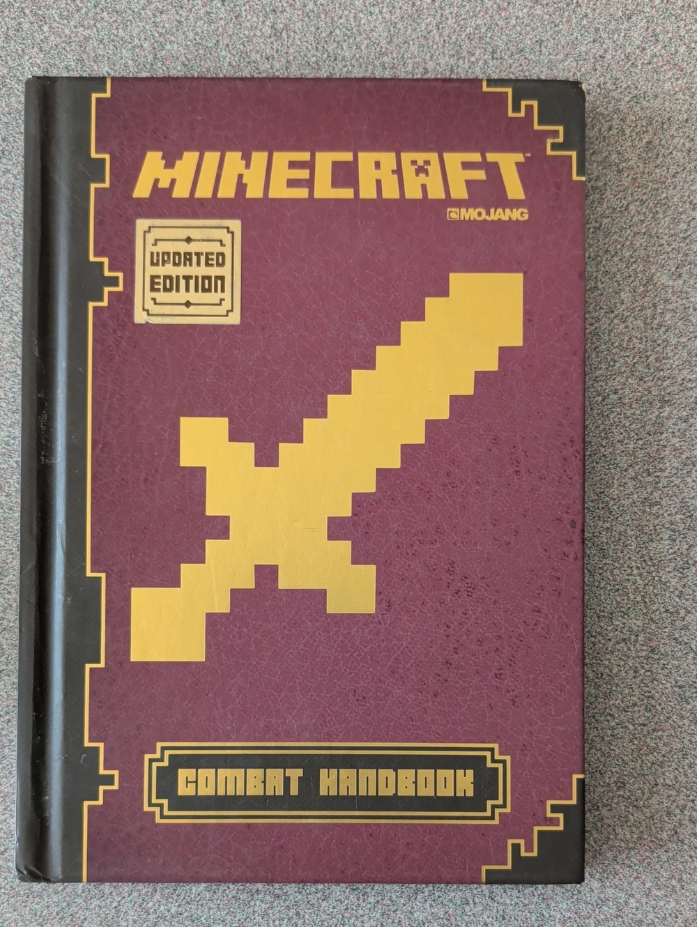 Minecraft Combat Handbook - Mojang Burgundy & Gold Hardcover Guide